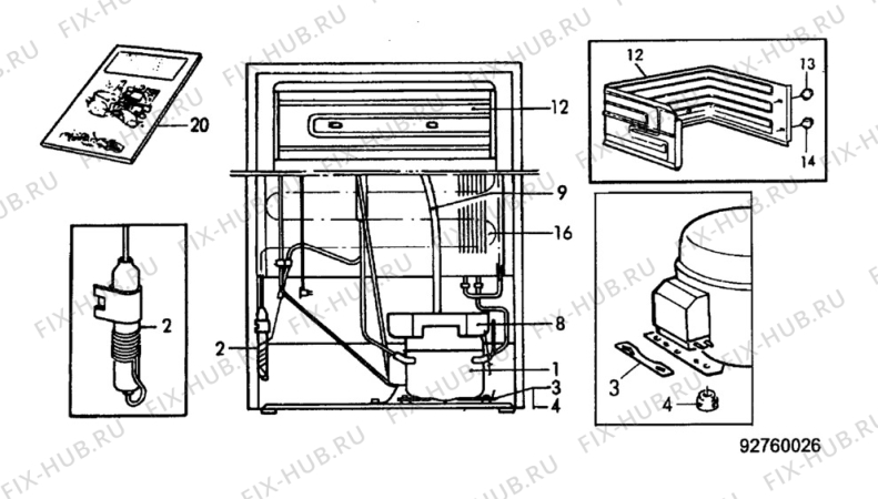 Взрыв-схема холодильника Electrolux ER3306C - Схема узла C10 Cold, users manual